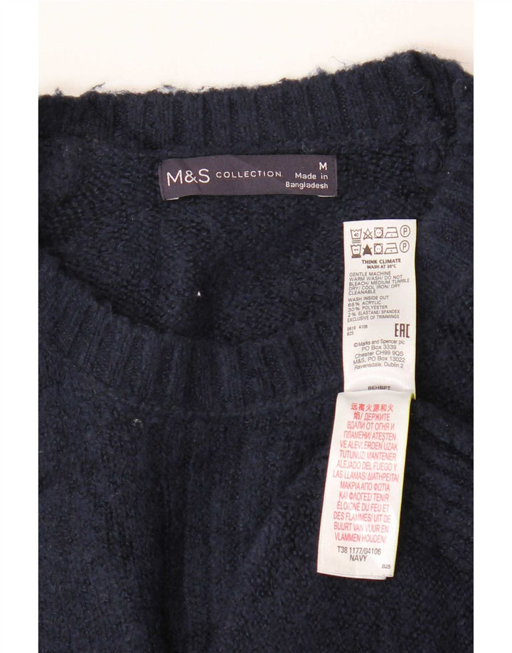 Sweter damski Marks & Spencer z okrągłym dekoltem, UK 14, średni granatowy