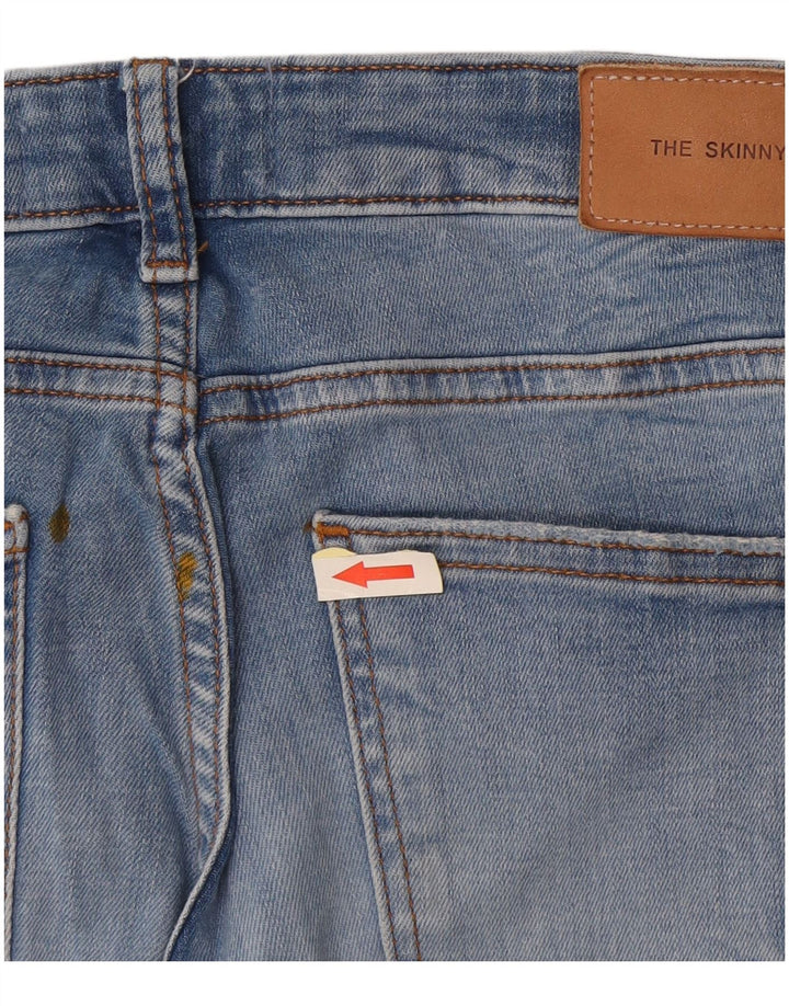 Damskie jeansy rurkowe Zara w trudnej sytuacji EU 40 Medium W30 L28 Niebieskie