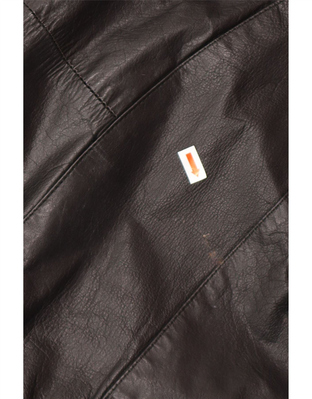 VINTAGE damski płaszcz skórzany oversize UK 14 średniej czarnej skóry