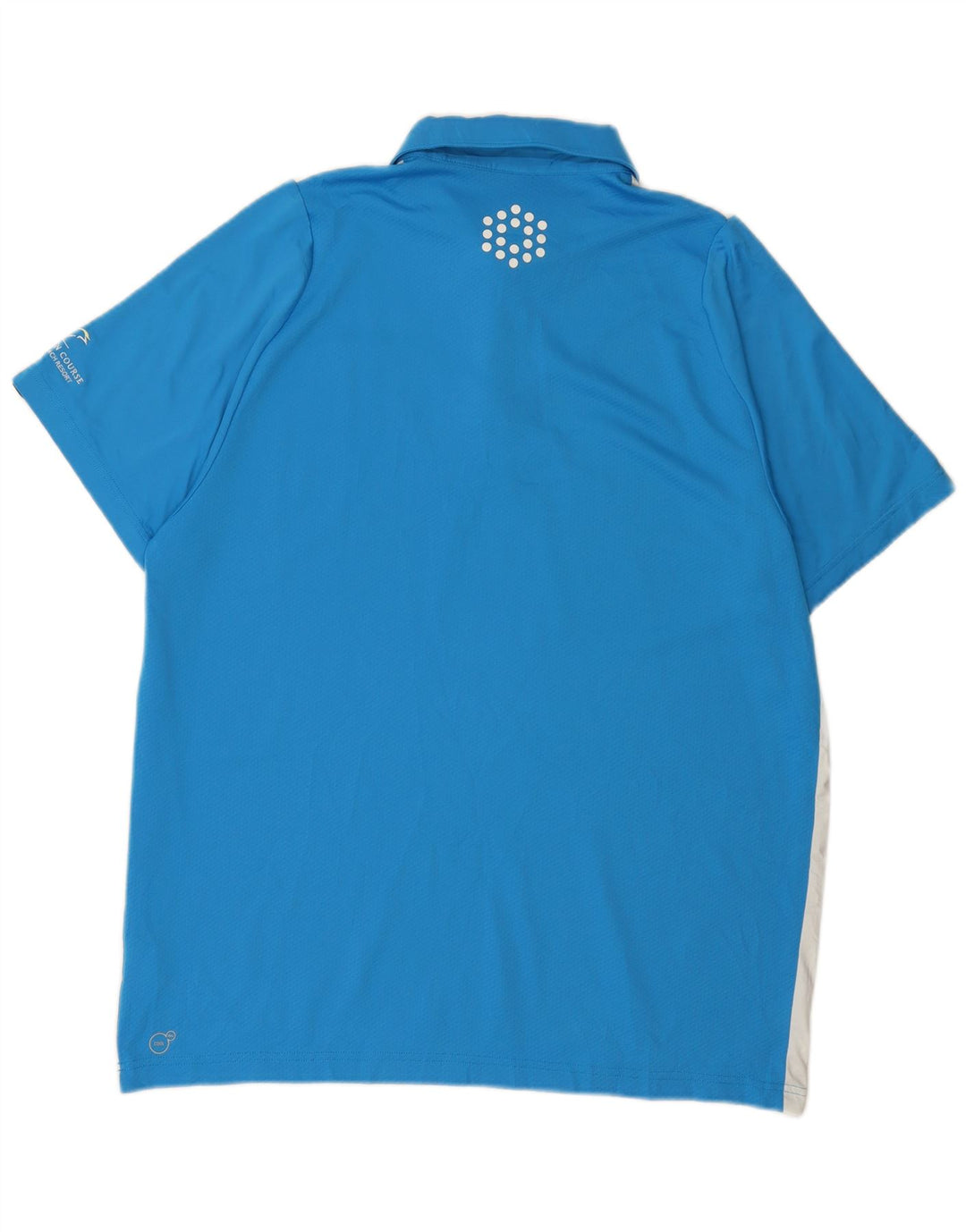 Męska koszulka polo PUMA XL, niebieski, poliester z blokami kolorów