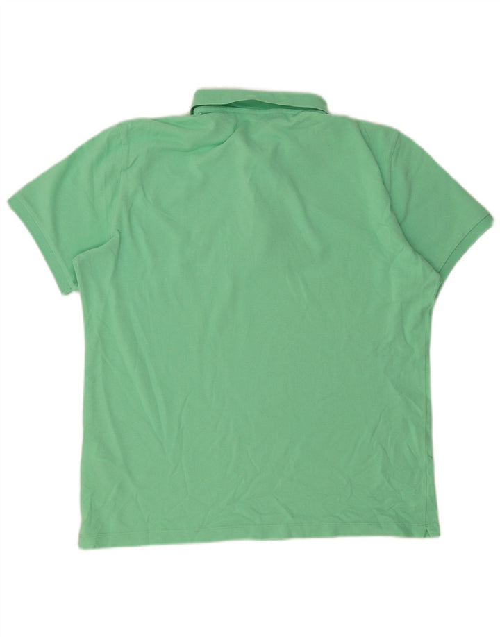 Męska koszulka polo MASSIMO DUTTI, duża, zielona, bawełniana