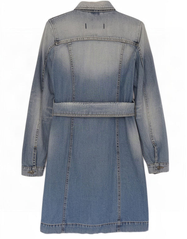 Damski płaszcz dżinsowy Gas UK 10 Small Blue Cotton