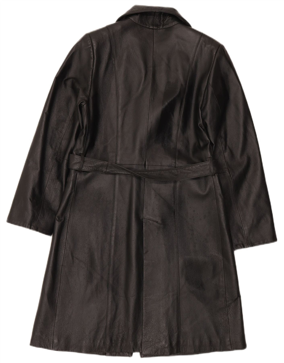 LAVORAZIONE ARTIGIANALE Damski płaszcz skórzany IT 44 Średniej czarnej skóry