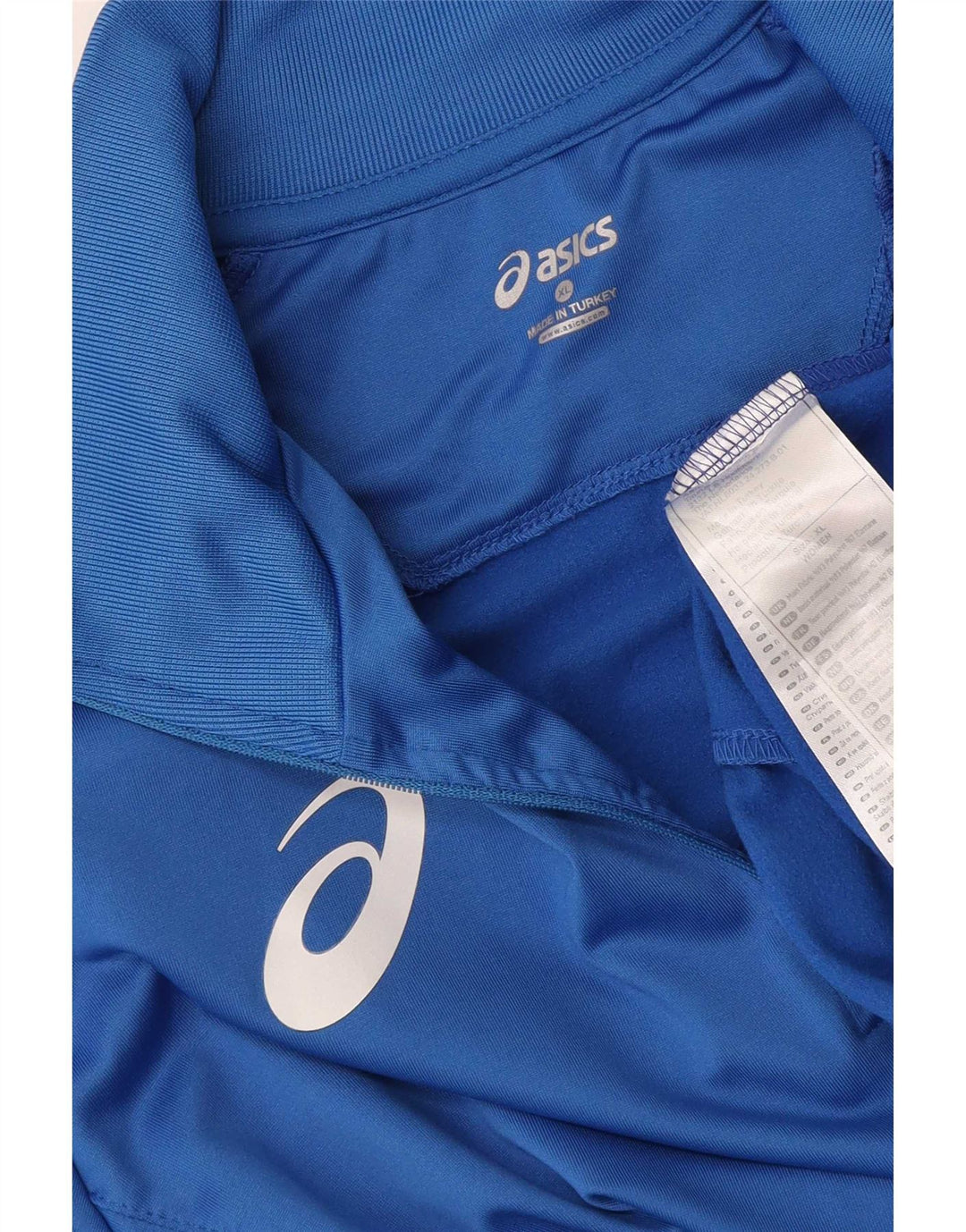 Męski dres z zamkiem błyskawicznym Asics Top XL Niebieski poliester z blokami kolorów