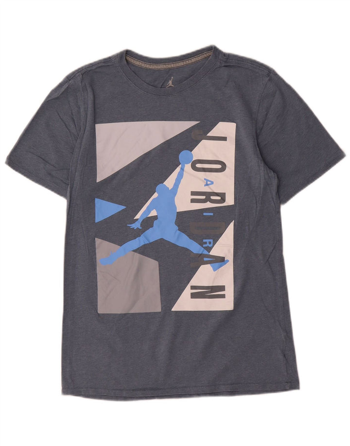 Męski T-shirt z grafiką Jordan, mały, szary