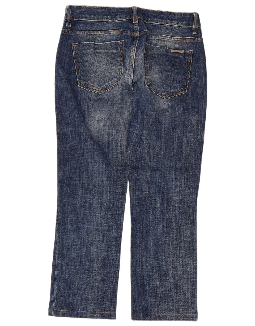 Damskie jeansy przycięte Massimo Dutti W27 L25 Niebieskie bawełniane