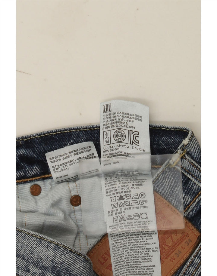 Męskie spodenki jeansowe Levi's 502 W34, duże, niebieskie, bawełniane