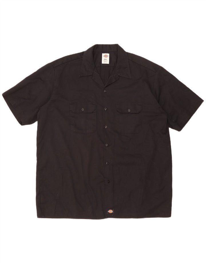 Męska koszula z krótkim rękawem DICKIES 2XL, czarny poliester