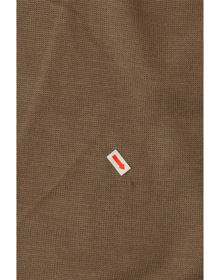 Męski sweter rozpinany VINTAGE o luźnym kroju, duże, zielone paski, poliamid