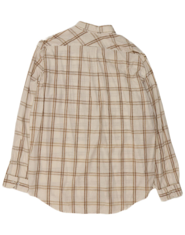 Marlboro Classics Mens Shirt XL White Check Cotton