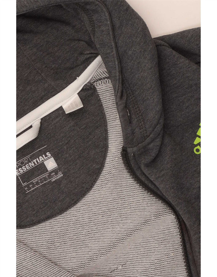 Adidas Męski sweter z kapturem i zamkiem, duży szary