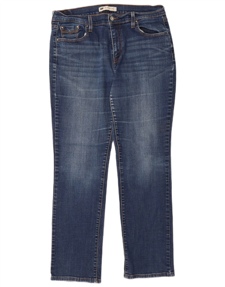 Damskie jeansy Levi's 505 Straight W32 L32 Niebieskie bawełniane