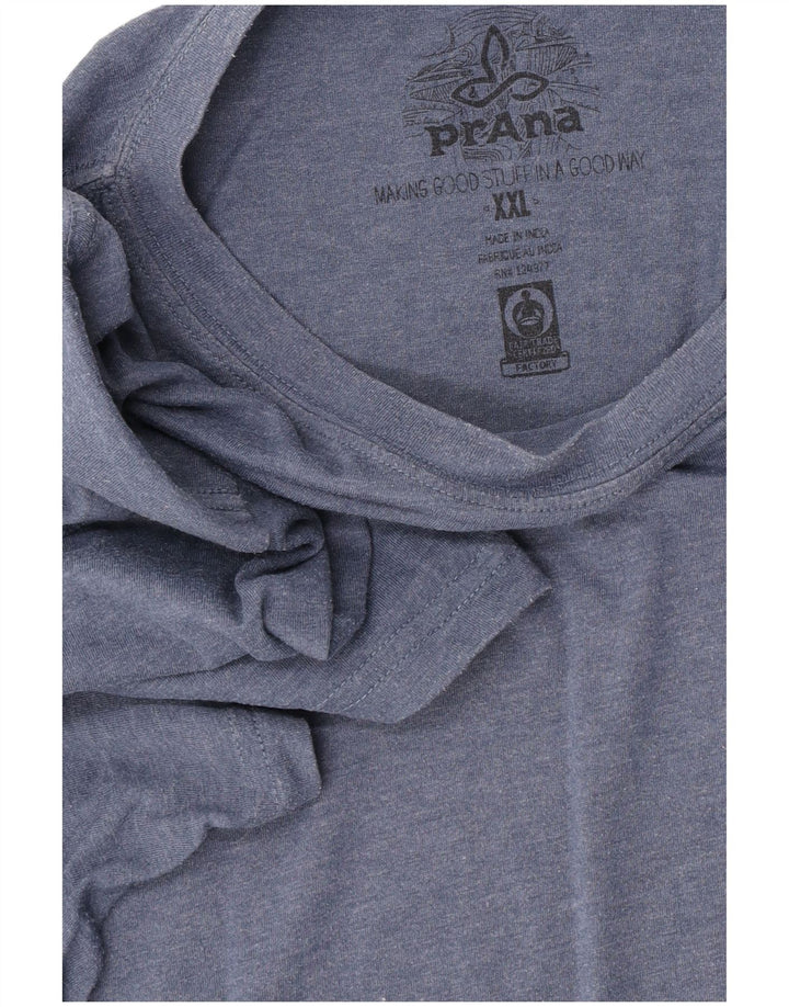 Prana Męski T-shirt Top 2XL Granatowy Nakrapiany