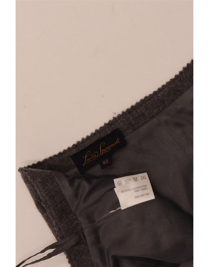 LUISA SPAGNOLI Damska spódnica ołówkowa IT 42 Medium W28 Szara wełna