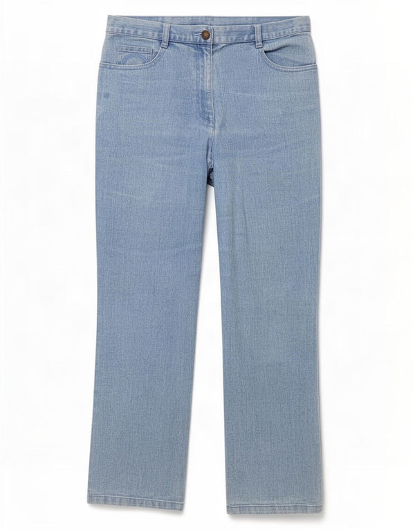Damskie jeansy Marks & Spencer Classic Fit Straight UK 12 Medium W32 L28 Niebieskie