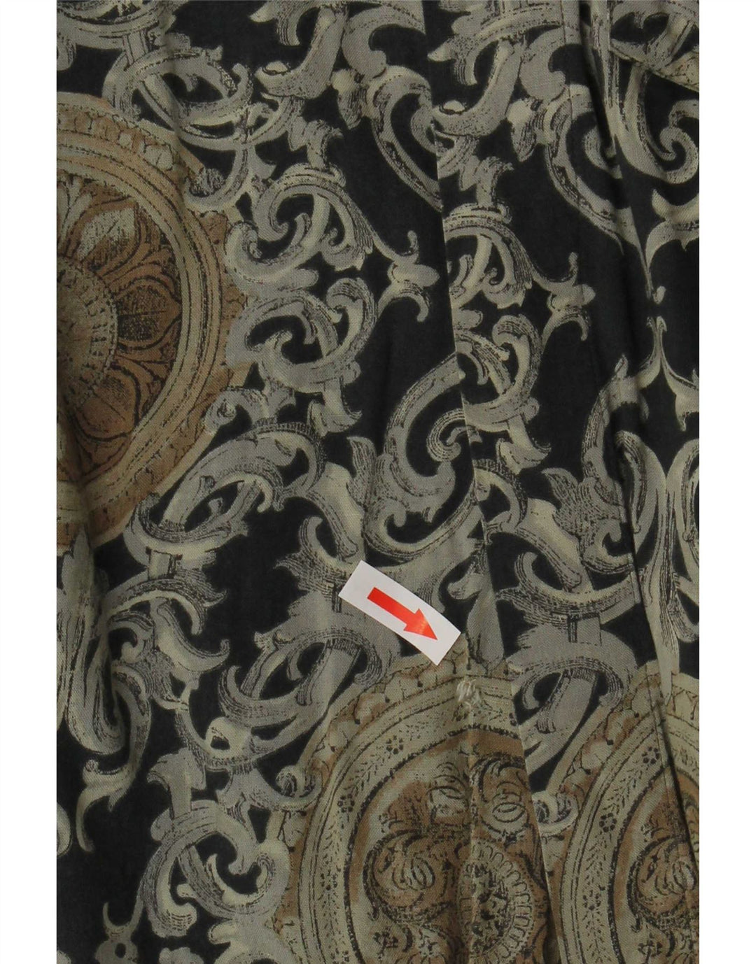 Koszula męska w stylu vintage, duża, czarna, w stylu paisley