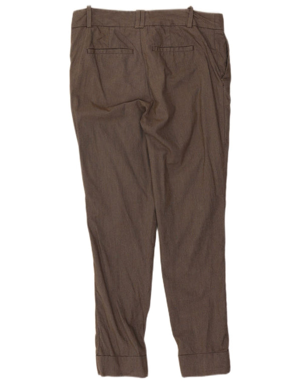 Spodnie chino damskie Zara ze średnim stanem, duże W30 L27 brązowe