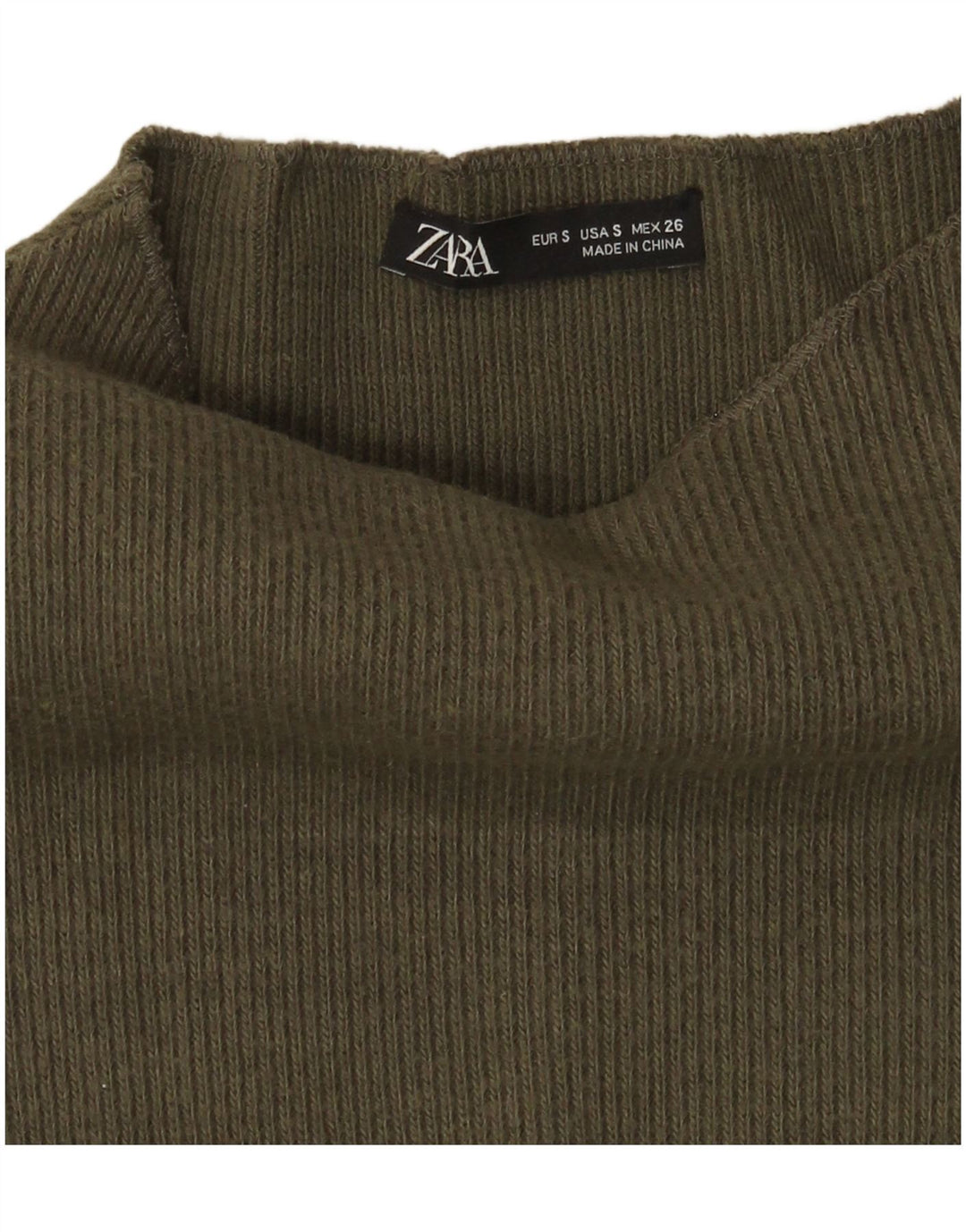 Damski sweter oversize z golfem Zara UK 10 Small Khaki