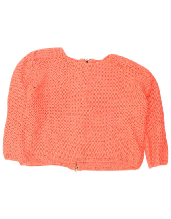 Damski sweter oversize z krótkim rękawem 3/4 Zara UK 10 Small Orange