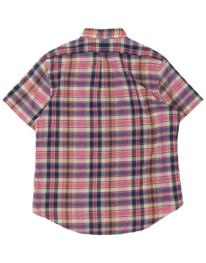 Męska koszula z krótkim rękawem Ralph Lauren, duża, wielobarwna, bawełniana krata