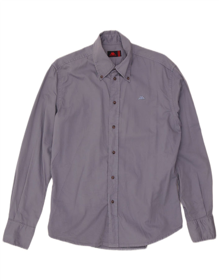 Koszula męska Kappa, średnia niebieska, bawełniana