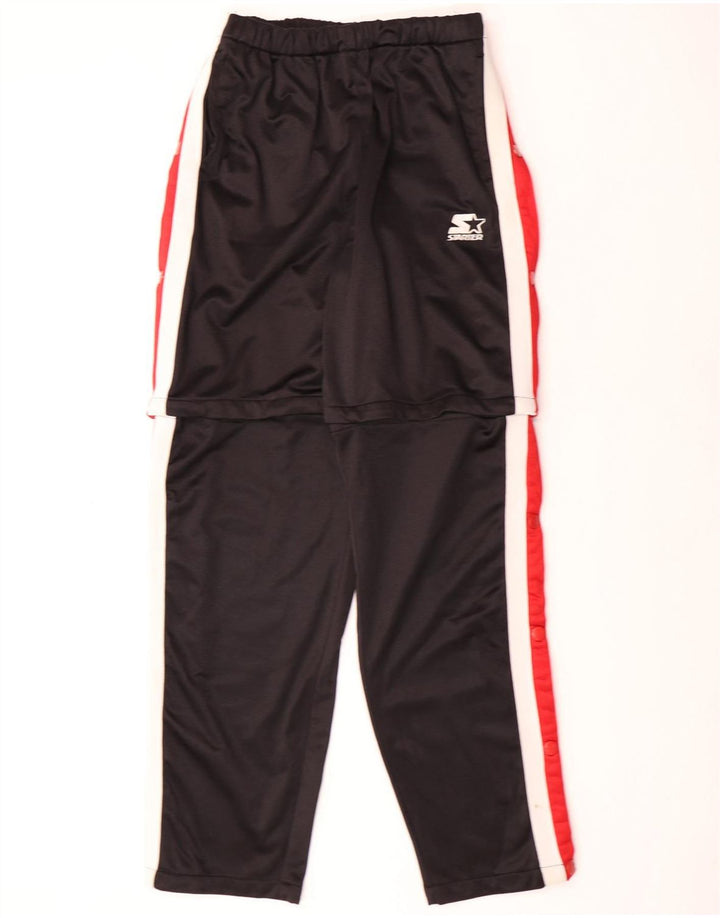 STARTER Mens Tracksuit Trousers Large  Black Colourblock Polyester