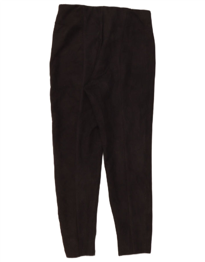 Damskie spodnie typu slim casual Zara, duże, W32 L26, czarny poliester