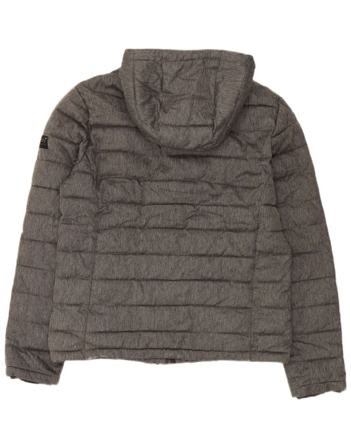 Męska ocieplana kurtka z kapturem Superdry UK 42 XL, szary poliester