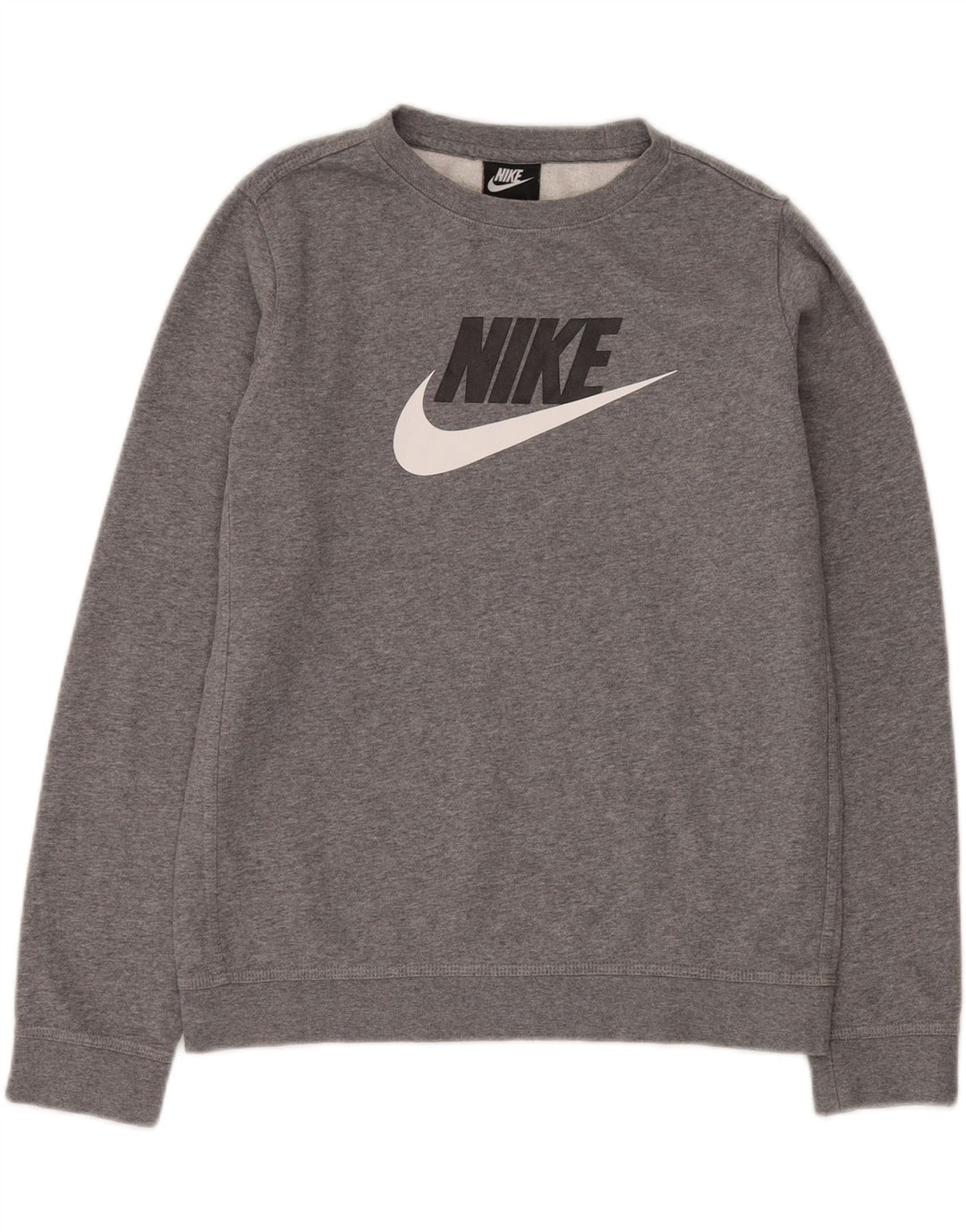 Chłopięca bluza z grafiką NIKE, 13-14 lat, XL, szara, nakrapiana