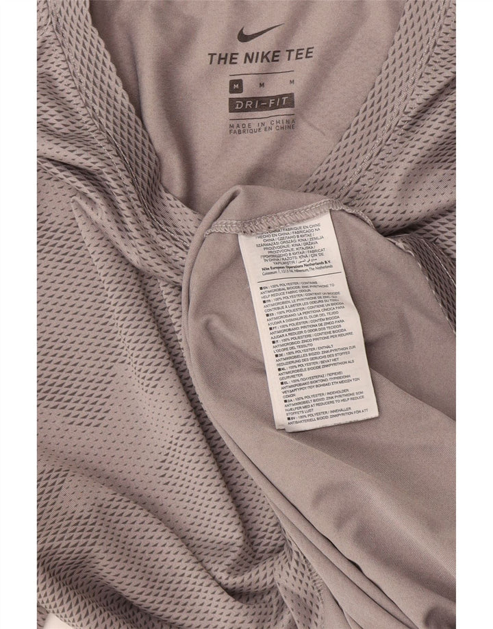 Męska koszulka Nike Dri Fit Top, średnioszary, kamuflażowy poliester