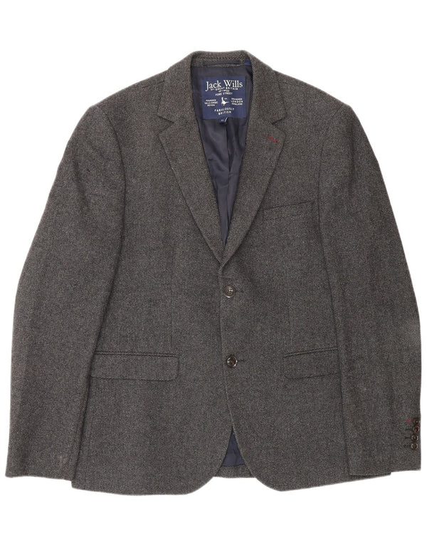 Męska marynarka zapinana na 2 guziki Jack Wills UK 42 XL Szara wełna