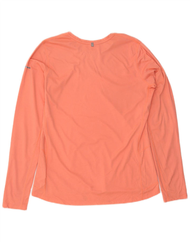Damska koszulka NIKE Dri Fit z długim rękawem, UK 16, duży, różowy poliester