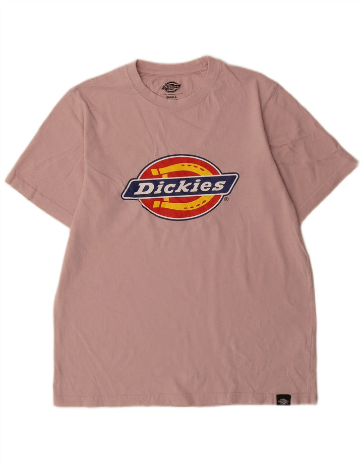 Męska koszulka z grafiką Dickies, mała, różowa, bawełniana