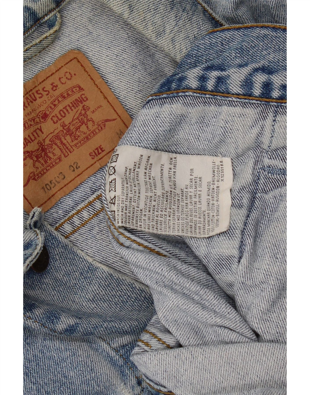 Męska kurtka dżinsowa Levi's UK 38, średnia niebieska, bawełniana