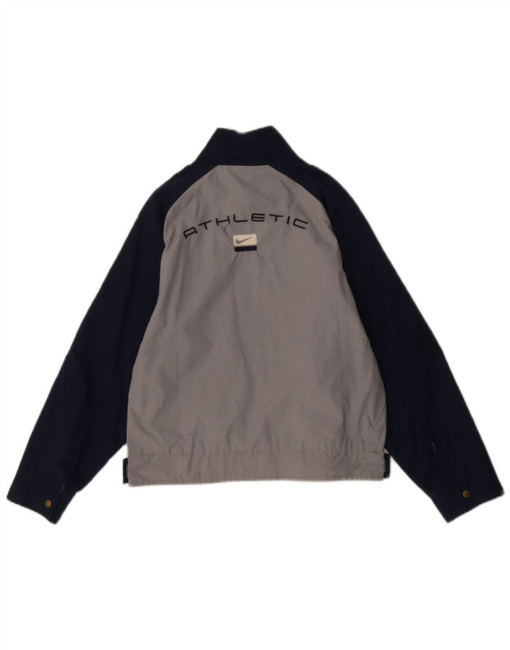 NIKE Boys Bomber Jacket 10-11 Years Medium Grey Colourblock Polyester
