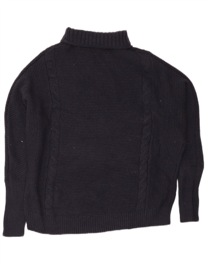 Damski sweter oversize Gap z wywijanym dekoltem UK 16, duży granatowy nylon