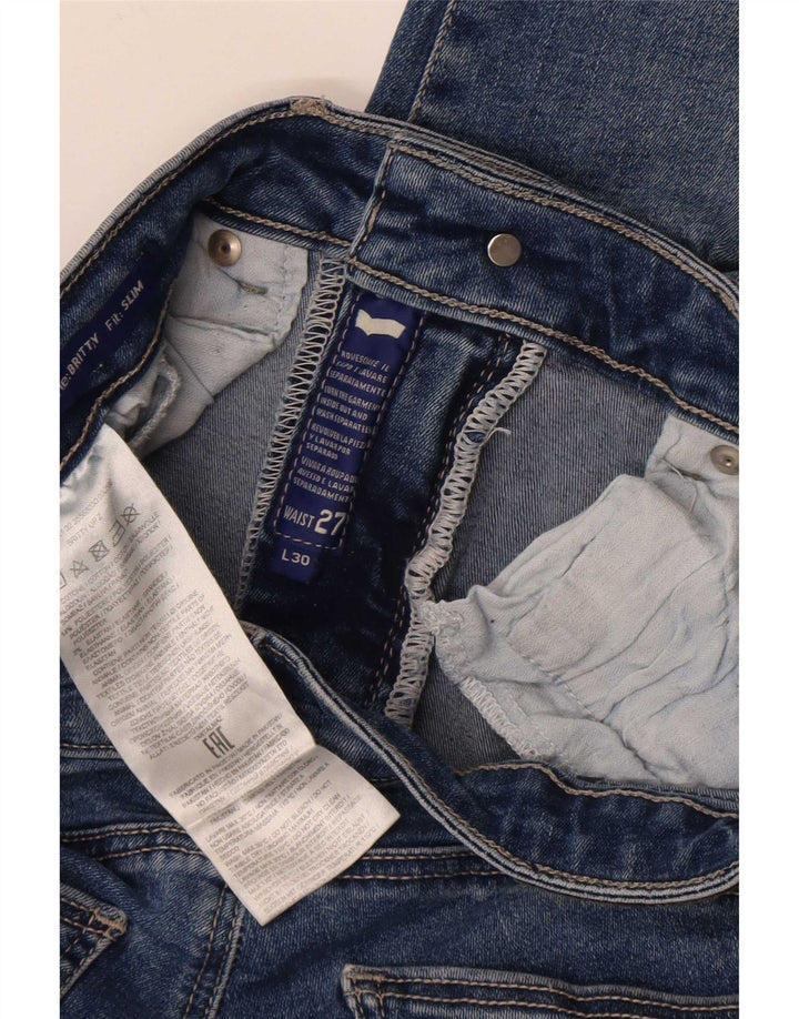 Damskie jeansy Gas W27 L26 Niebieskie bawełniane