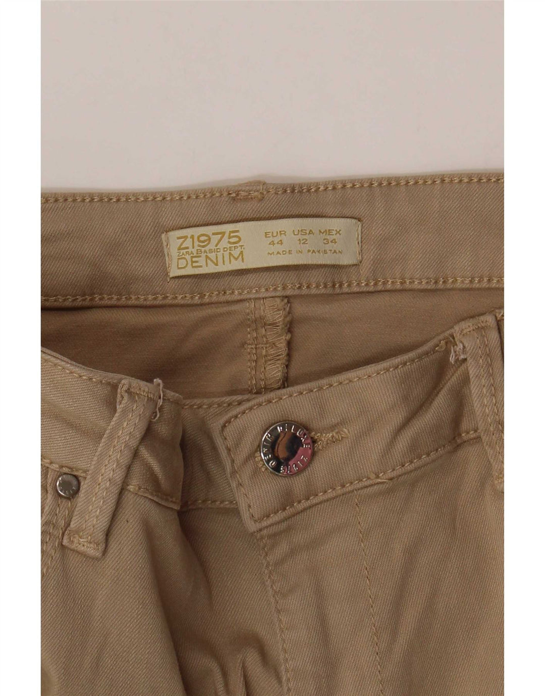 Dżinsy damskie Zara EU 44 XL W34 L30 beżowe