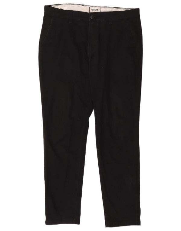 Męskie spodnie chino typu slim fit Jack & Jones W34 L32 czarne