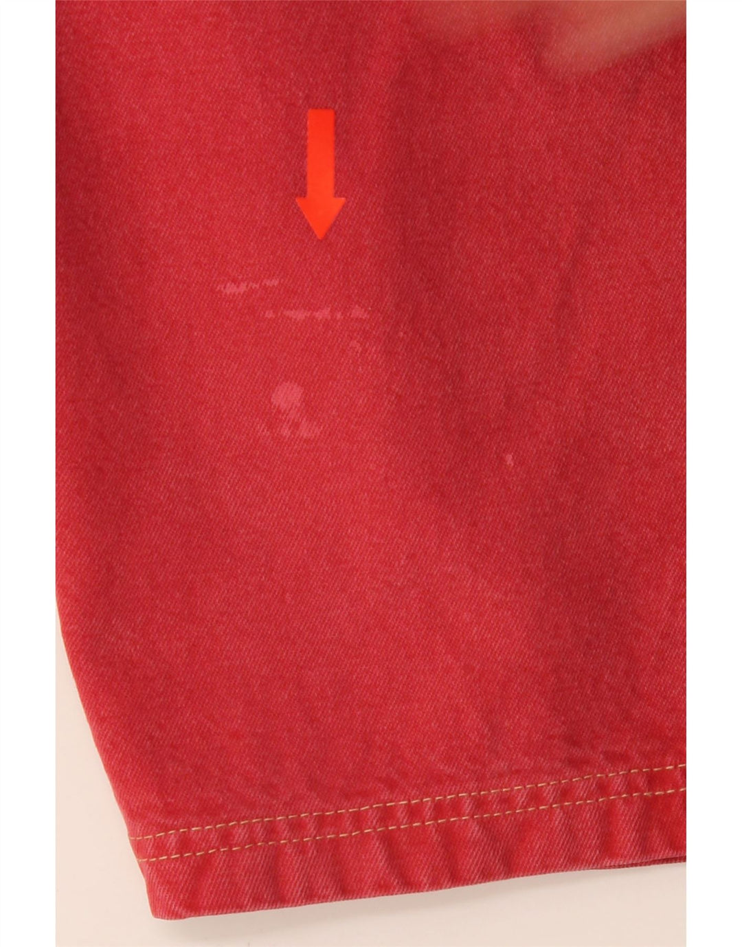 KENNY Womens High Waist Denim Shorts W29 Medium Red Cotton Vintage Kenny and Second-Hand Kenny from Messina Hembry 