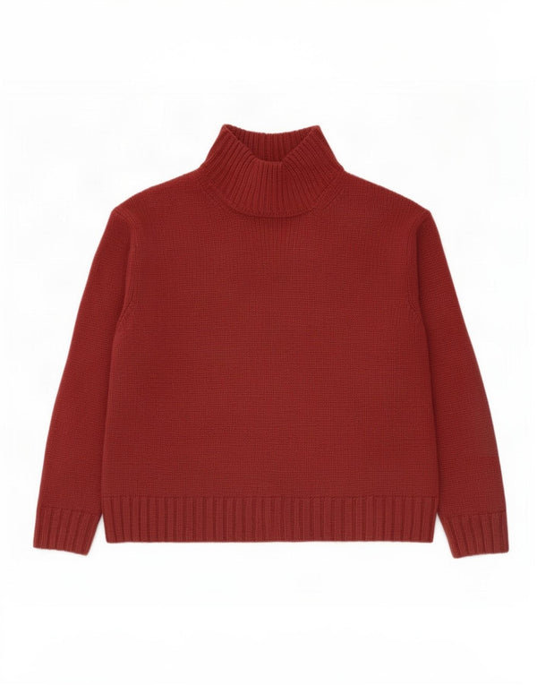 Damski sweter oversize z golfem Zara UK 10 Small Burgundy