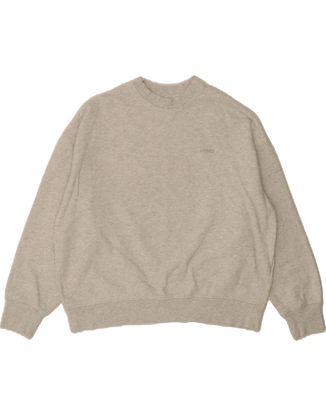 LEVI'S Mens Loose Fit Sweatshirt Jumper Small Grey Cotton Vintage Levi's and Second-Hand Levi's from Messina Hembry 