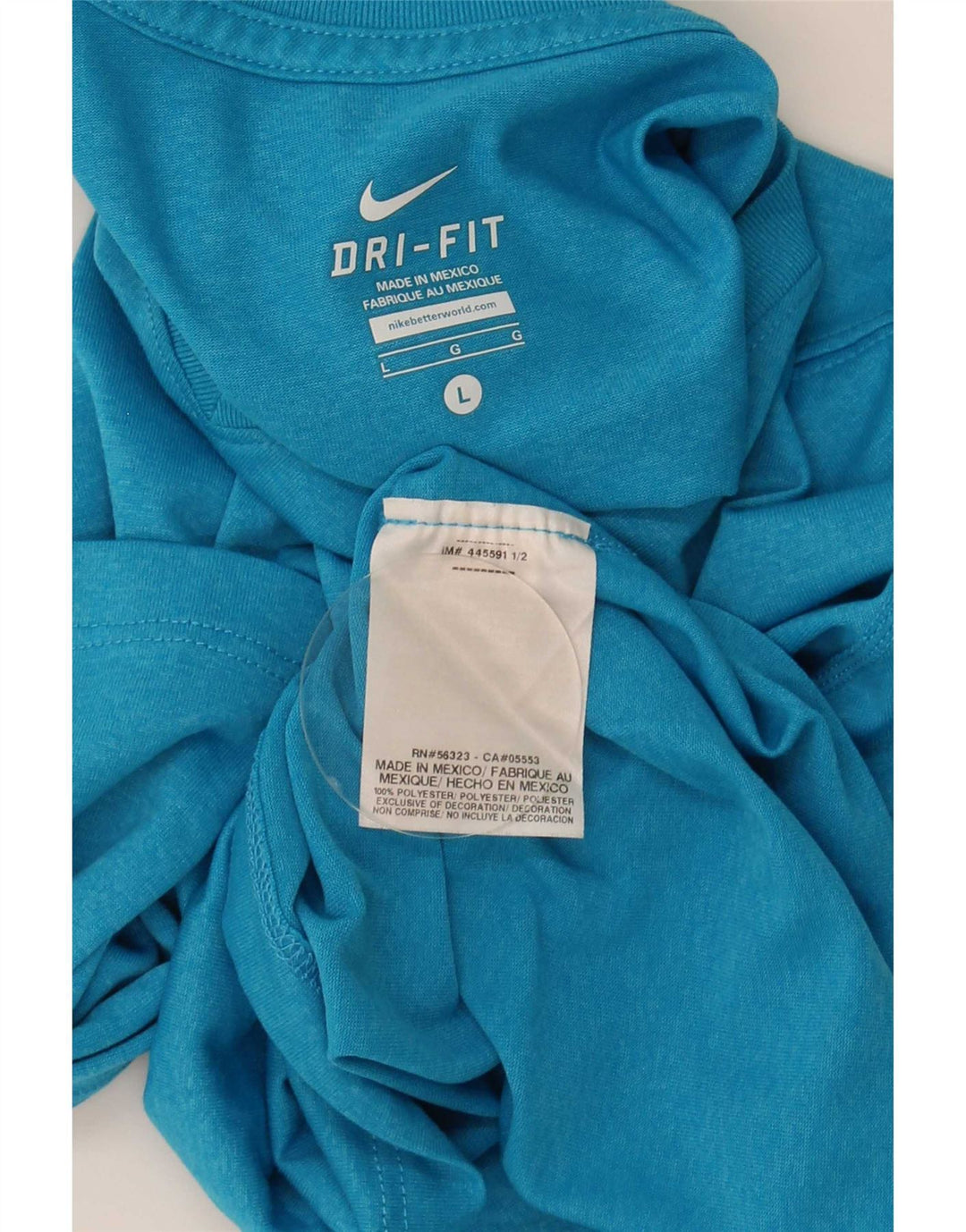 Dziewczęca koszulka Nike Dri Fit z długim rękawem, 11-12 lat, duża, niebieska, poliestrowa