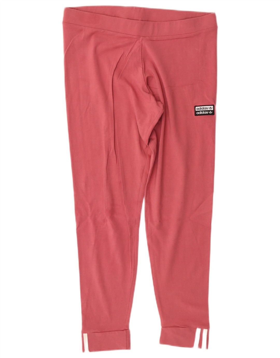 ADIDAS Womens Leggings UK 16 Large Pink Cotton