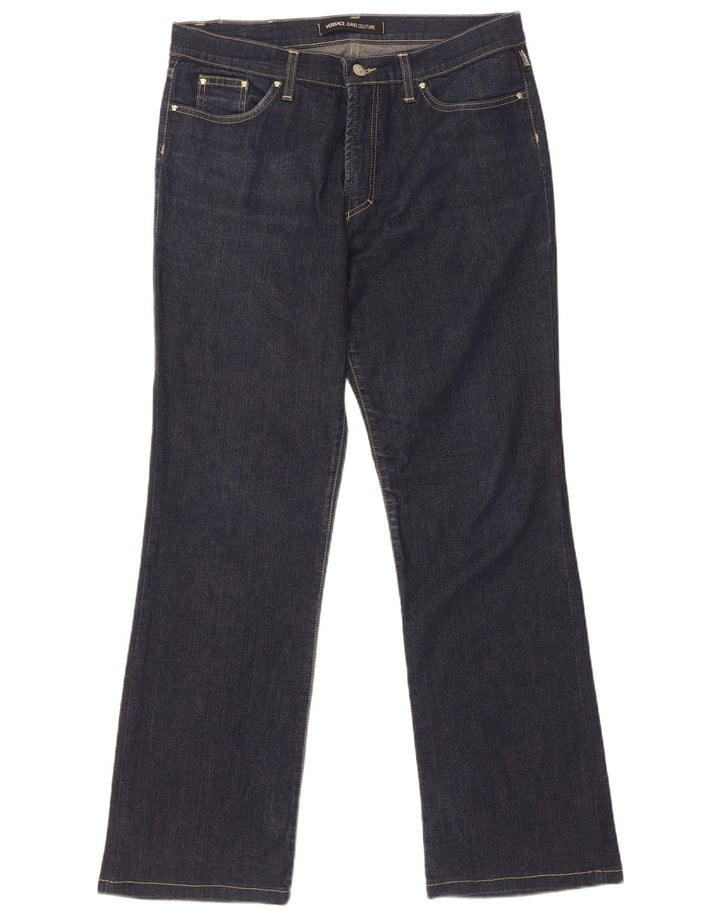 Versace Męskie Ittierre Straight Jeans W34 L30 Granatowa Bawełna
