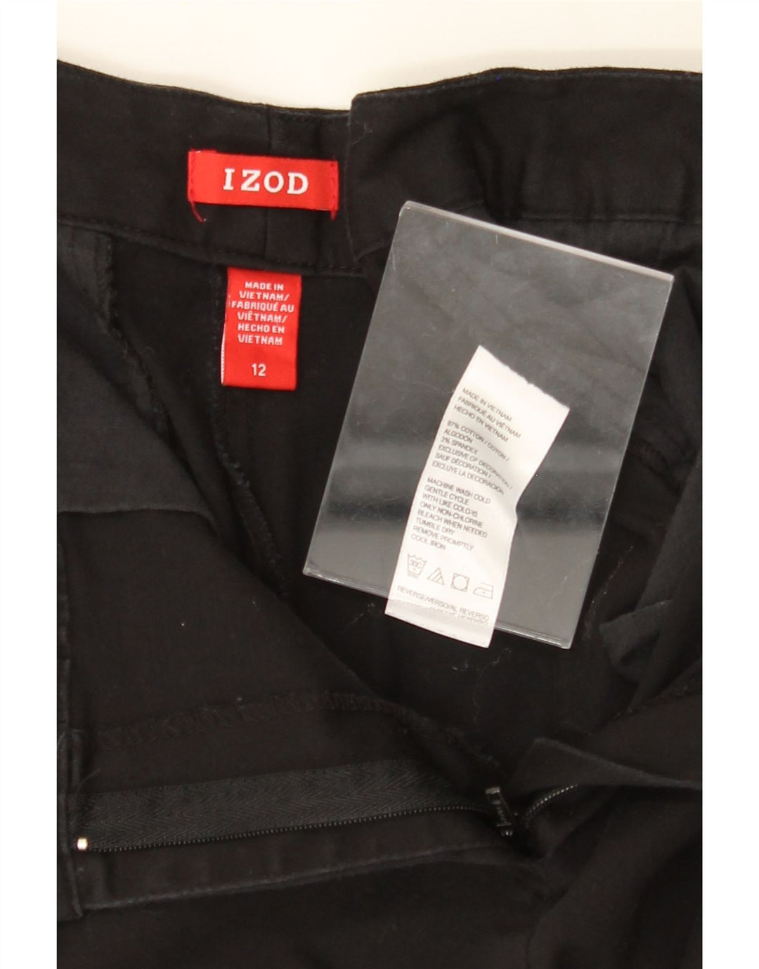 IZOD Womens Chino Shorts US 12 Large W34  Black Cotton Vintage Izod and Second-Hand Izod from Messina Hembry 