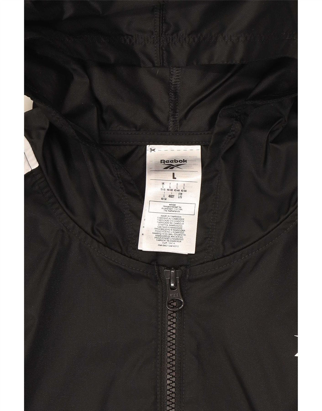 Damska kurtka dresowa Reebok Oversize z kapturem UK 16/18, duża czarna