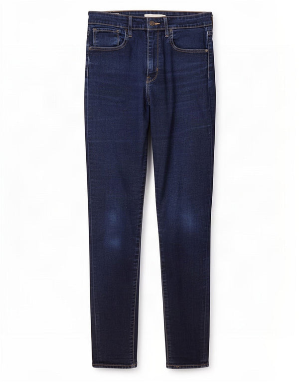 Damskie jeansy Levi's 721 z wysokim stanem W30 L32 Granatowa bawełna