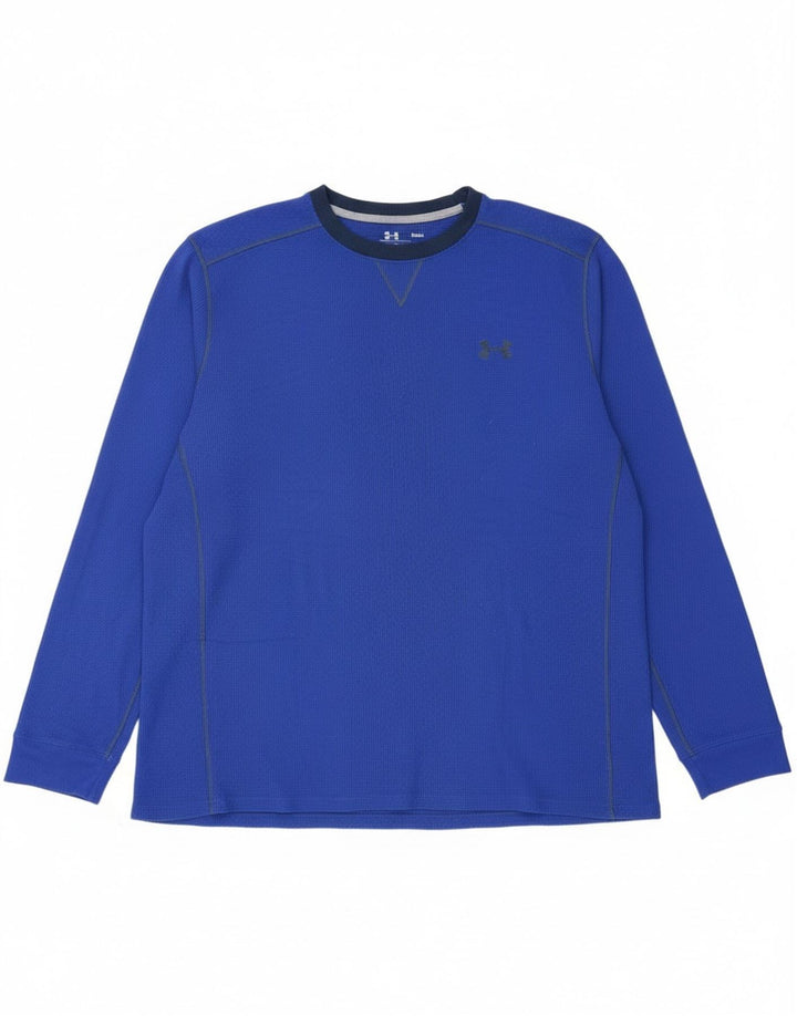 Męska koszulka Cold Gear z długim rękawem, 2XL, niebieska, poliestrowa Under Armour