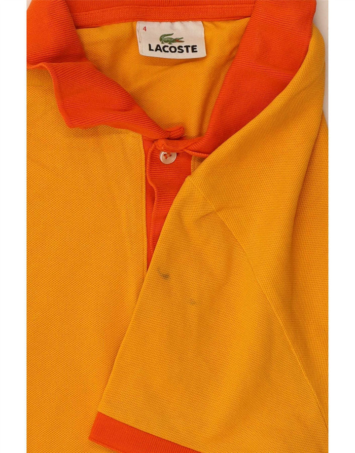 Męska koszulka polo do rugby Lacoste, rozmiar 4, średnia żółta bawełna